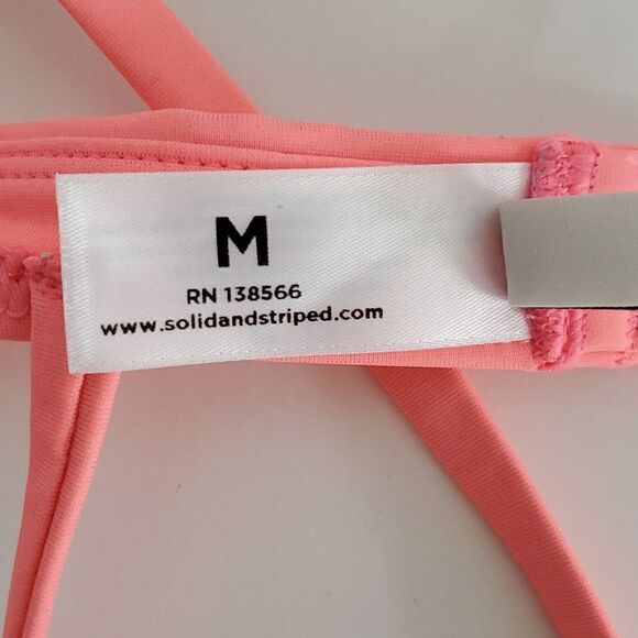 Solid & Striped Hot Pink Bikini Top Size M - Picture 7 of 10